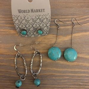 NWOT turquoise earring bundle!